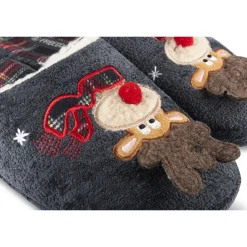 Chaussons MARINE Homme Motif Uni A Enfiler