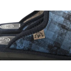 Chaussons MARINE Homme Motif Uni A Enfiler
