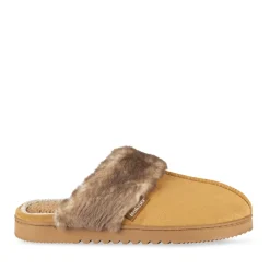 Chaussons MARRON Femme Motif Uni A Enfiler