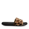 Chaussons MARRON Femme Motif Animal A Enfiler