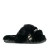 Chaussons MARRON Femme Motif Animal A Enfiler