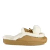 Chaussons MARRON Femme Motif Uni A Enfiler