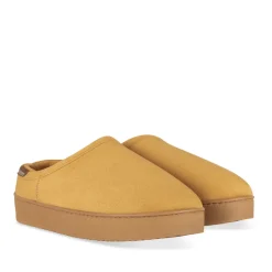 Chaussons MARRON Femme Motif Uni A Enfiler