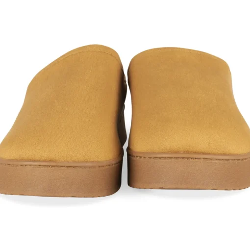 Chaussons MARRON Femme Motif Uni A Enfiler