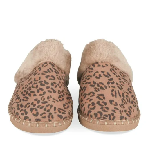 Chaussons MARRON Femme Motif Uni A Enfiler