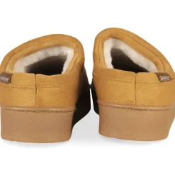 Chaussons MARRON Femme Motif Uni A Enfiler