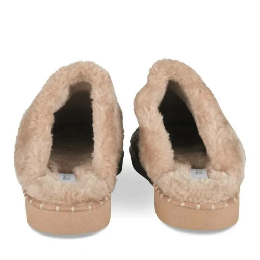 Chaussons MARRON Femme Motif Uni A Enfiler
