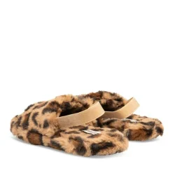 Chaussons MARRON Femme Motif Animal Elastique