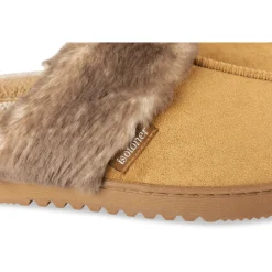 Chaussons MARRON Femme Motif Uni A Enfiler