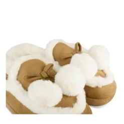 Chaussons MARRON Femme Motif Uni A Enfiler