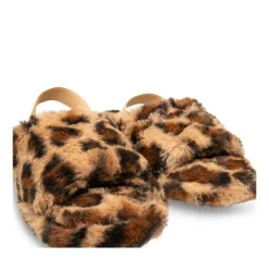Chaussons MARRON Femme Motif Animal Elastique