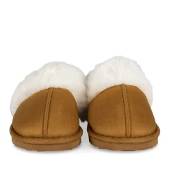Chaussons MARRON Fille Motif Uni A Enfiler