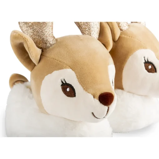 Chaussons MARRON Fille Motif Animal A Enfiler