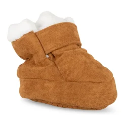 Chaussons MARRON Garçon Motif Uni Scratch