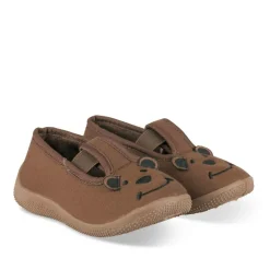 Chaussons MARRON Garçon Motif Uni Scratch