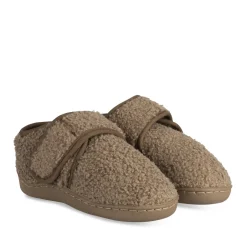 Chaussons MARRON Garçon Motif Uni Scratch