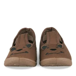 Chaussons MARRON Garçon Motif Uni Scratch