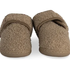 Chaussons MARRON Garçon Motif Uni Scratch