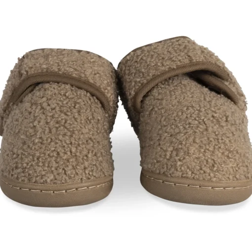 Chaussons MARRON Garçon Motif Uni Scratch