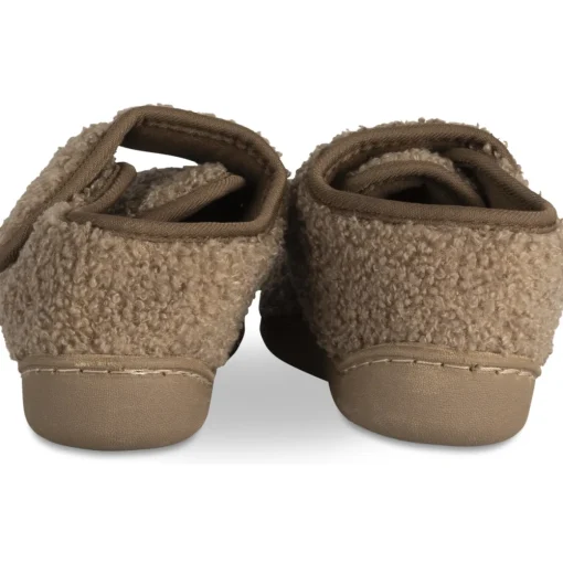 Chaussons MARRON Garçon Motif Uni Scratch