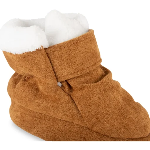 Chaussons MARRON Garçon Motif Uni Scratch