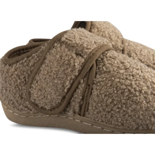 Chaussons MARRON Garçon Motif Uni Scratch