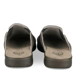 Chaussons MARRON Homme CUIR Motif Uni A Enfiler