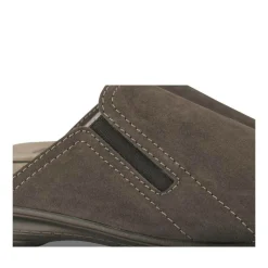 Chaussons MARRON Homme CUIR Motif Uni A Enfiler