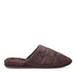 Chaussons MARRON Homme Motif Uni A Enfiler