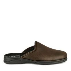 Chaussons MARRON Homme Motif Uni A Enfiler