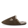 Chaussons MARRON Homme Motif Uni A Enfiler