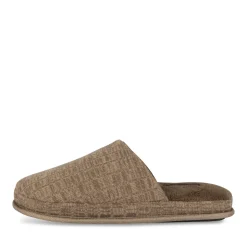 Chaussons MARRON Homme Motif Uni A Enfiler