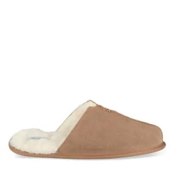 Chaussons MARRON Homme Motif Uni A Enfiler