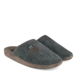 Chaussons MARRON Homme Motif Uni A Enfiler