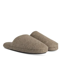 Chaussons MARRON Homme Motif Uni A Enfiler