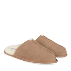 Chaussons MARRON Homme Motif Uni A Enfiler
