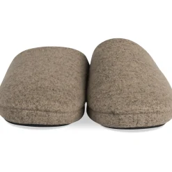 Chaussons MARRON Homme Motif Uni A Enfiler