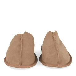 Chaussons MARRON Homme Motif Uni A Enfiler