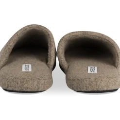 Chaussons MARRON Homme Motif Uni A Enfiler