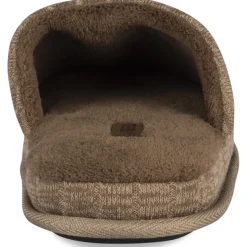 Chaussons MARRON Homme Motif Uni A Enfiler