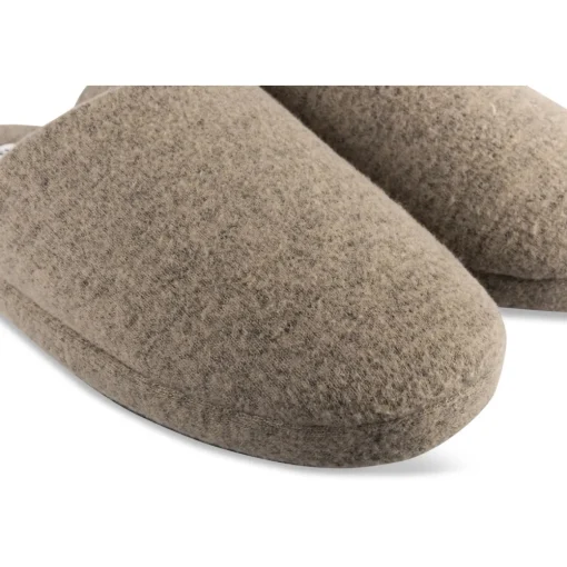 Chaussons MARRON Homme Motif Uni A Enfiler