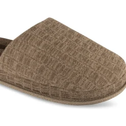 Chaussons MARRON Homme Motif Uni A Enfiler