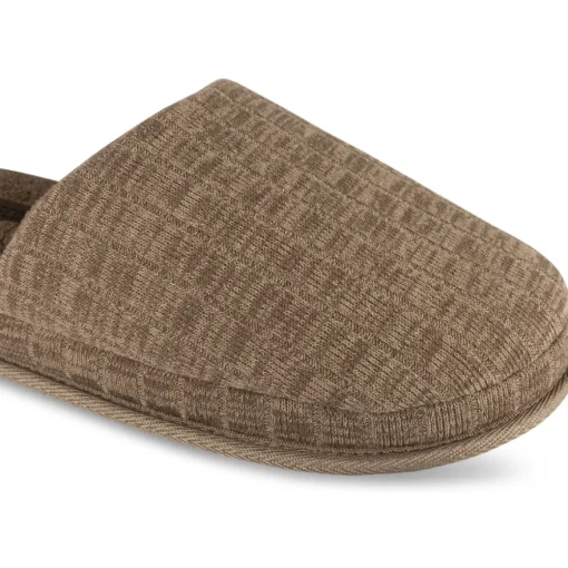 Chaussons MARRON Homme Motif Uni A Enfiler