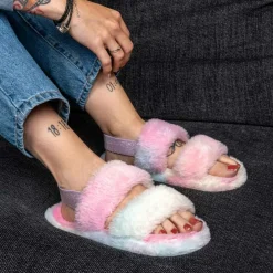 Chaussons MULTICOLOR Femme Motif Multicolore Elastique