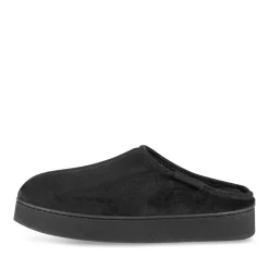 Chaussons NOIR Femme Motif Uni A Enfiler