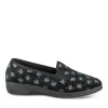 Chaussons NOIR Femme Motif Uni A Enfiler