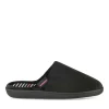 Chaussons NOIR Femme Motif Uni A Enfiler