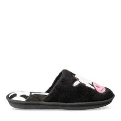 Chaussons NOIR Femme Motif Animal