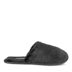 Chaussons NOIR Femme Motif Uni A Enfiler