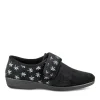 Chaussons NOIR Femme Motif Uni Scratch